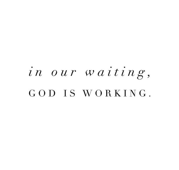 wait for god